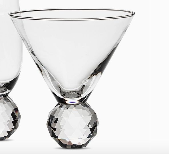 Diamond Ball 8oz Martini Glass
