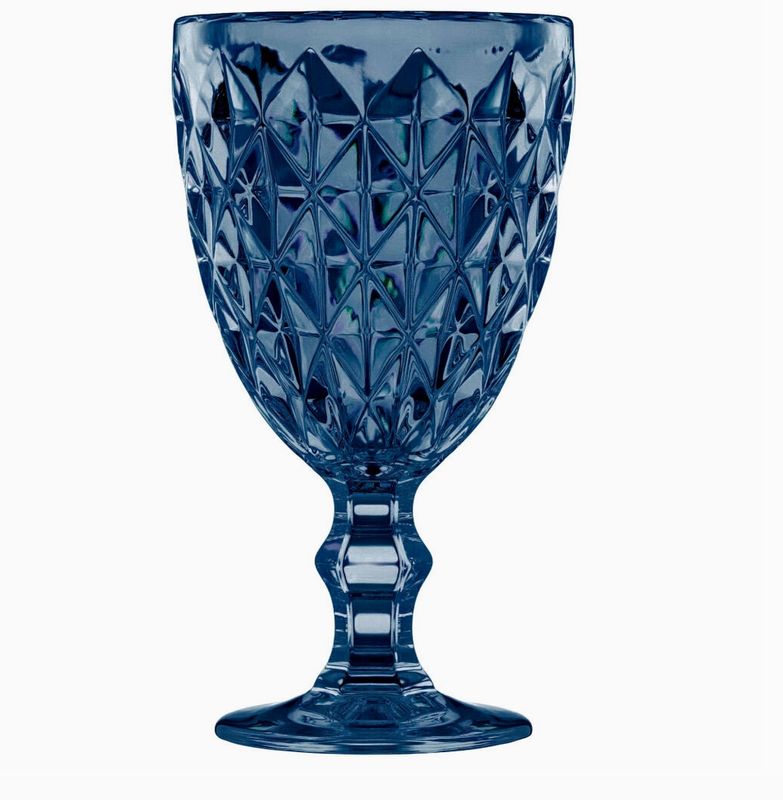 Blue Vintage Goblets Set of 6 11.33 Fl oz
