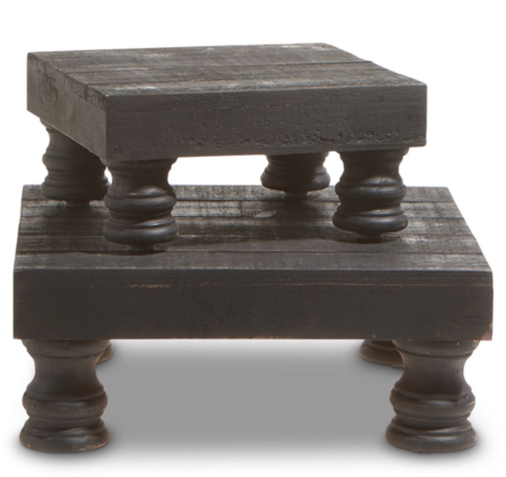 Black Knob Footed Risers 10&quot;