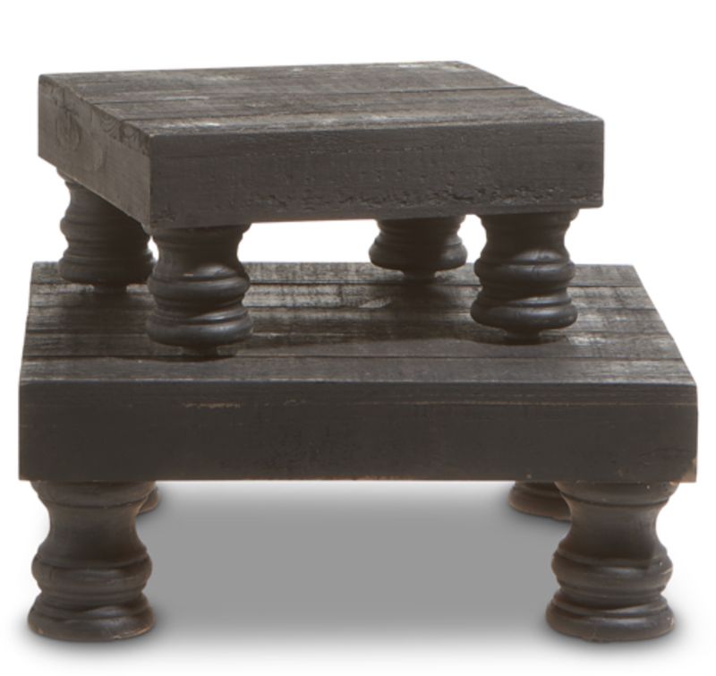 Black Knob Footed Risers 10&quot;