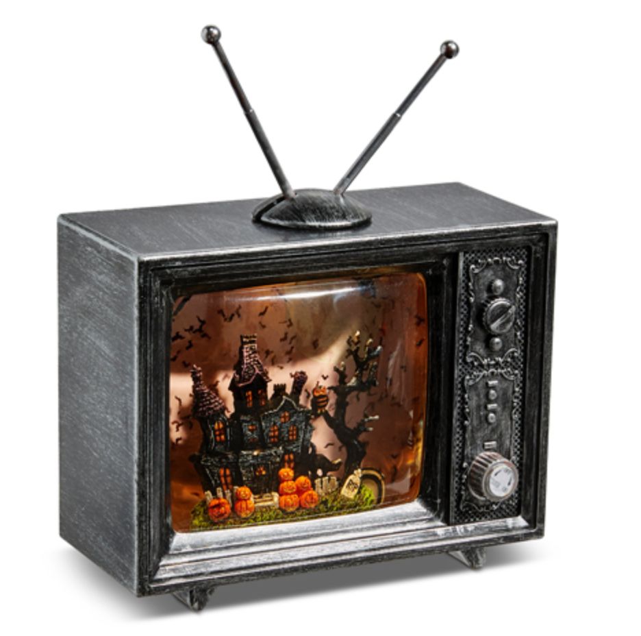 Haunted Manor Musical Lighted Water TV 9&quot;