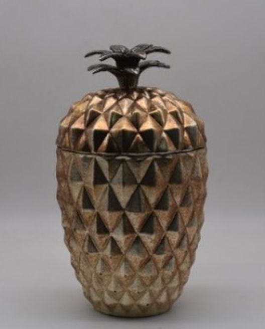 Glass Pineapple Canister 15.25&quot;H