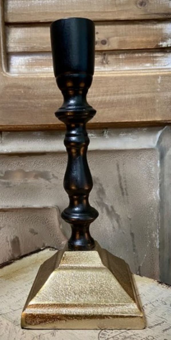 Black &amp; Gold Candlestick Small