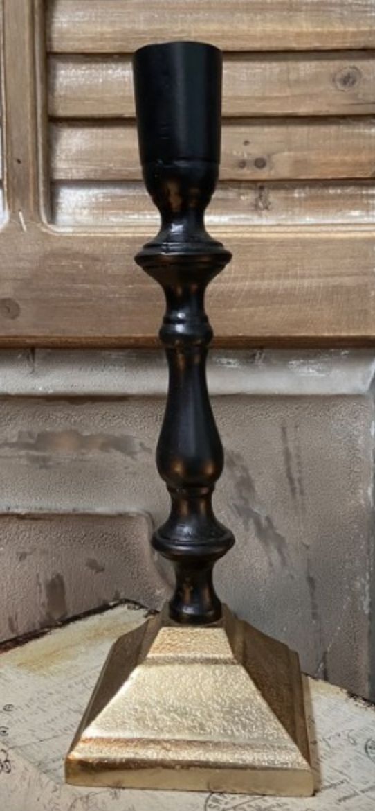 Black &amp; Gold Candlestick Large