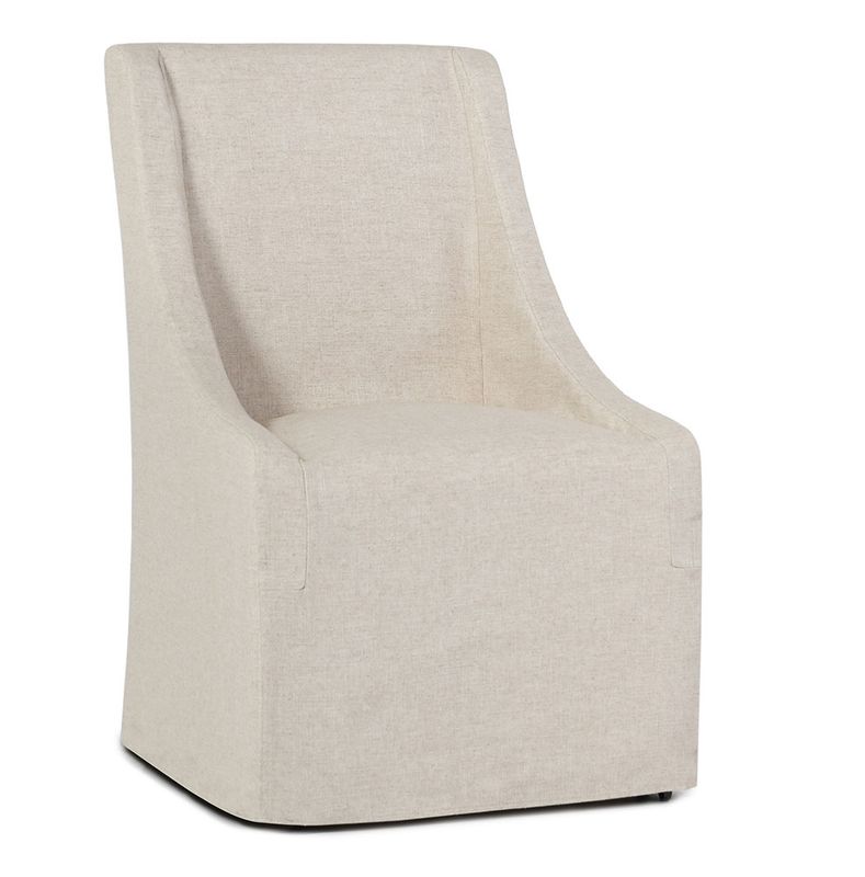 Warwick Upholstered Rolling Dining Chair