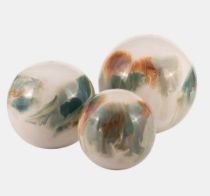 Iron Colored Deco Balls S/3