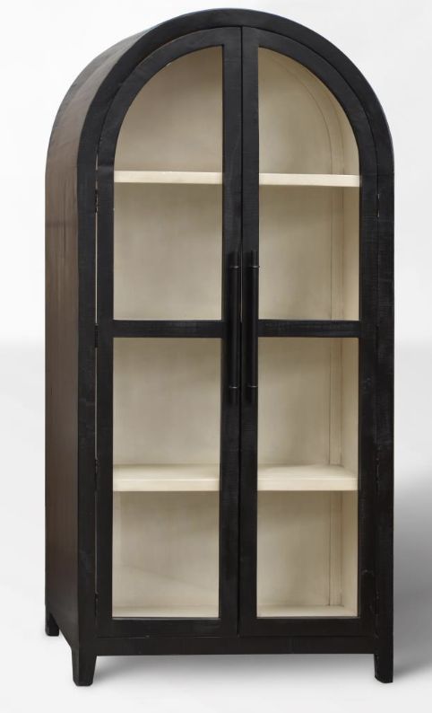 Curved Glass Door Showcase 89&quot;X44&quot; Aspen/Vail