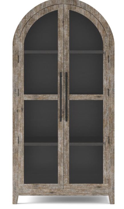 Curved Glass Door Showcase 89&quot;X44&quot; Aspen/Araphoe Basin