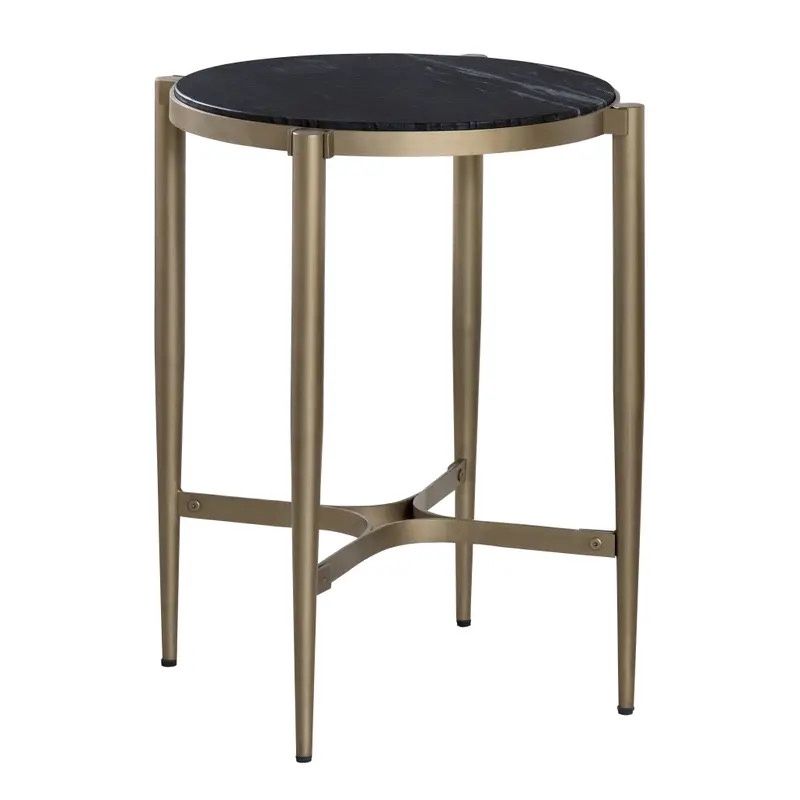 Xander End Table Black Marble Top 20 x 20 x 24.5