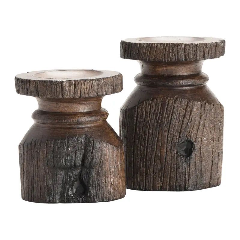 S/2 Candle Holders 8&quot; and 6.5&quot;