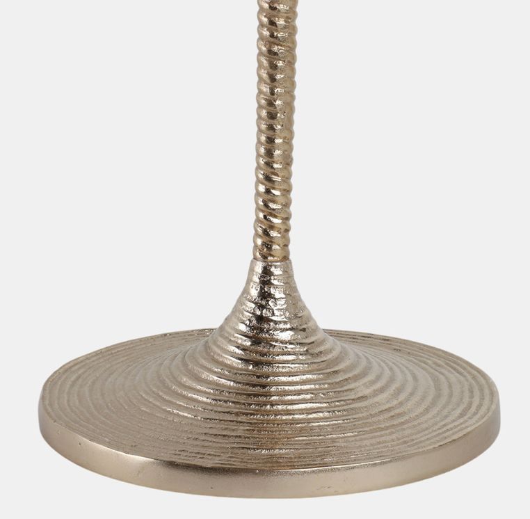 Gold Twisted Accent Table Marble Top 20x16"