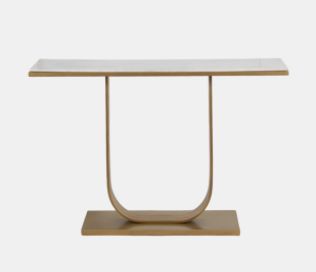 Metal &amp; Marble Gold Accent Table 47x32
