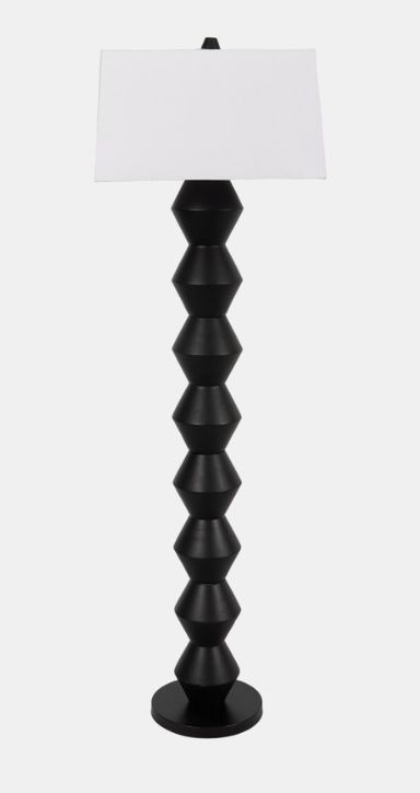 Black Stacked Totem Lamp  69&quot;