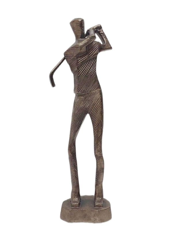Bronze Golf Swing Sculpture 19x6&quot;