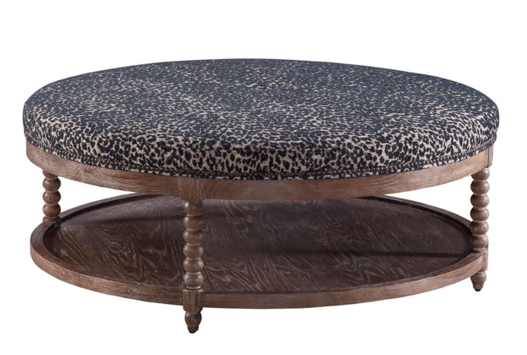 TEDDY OTTOMAN IN BATES ONYX