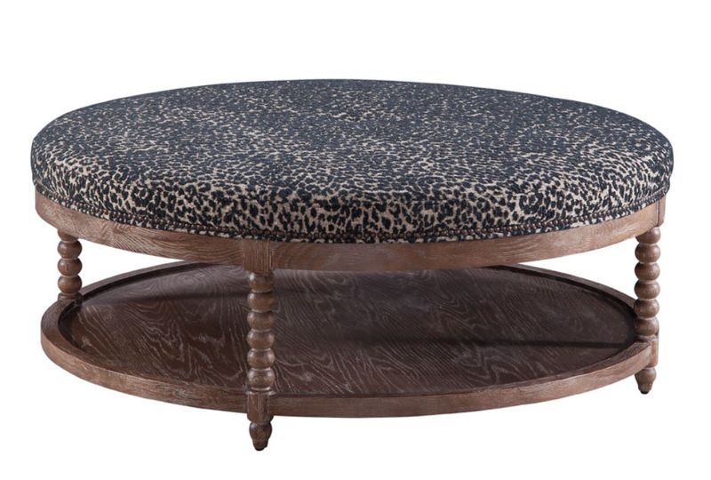 TEDDY OTTOMAN IN BATES ONYX
