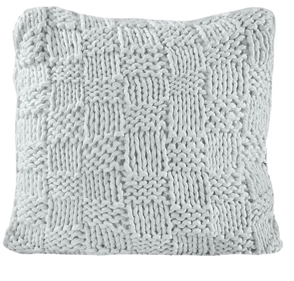 Chess Knit Euro Sham Grey