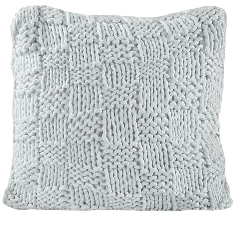Chess Knit Euro Sham Grey