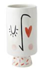 Heart Eyes Footed Vase 3.25&quot;x 6.5&quot;
