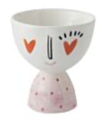 Heart Eyes Footed Bowl 3.5&quot;x 3.75&quot;