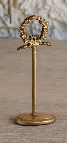 Antique Gold Place Card Holder