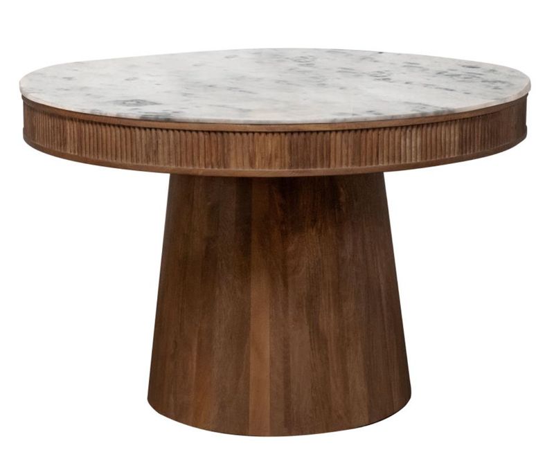 46&quot; Marble Top Round Dining Table