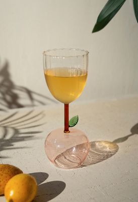 Wine Glass with Apple Base S/6