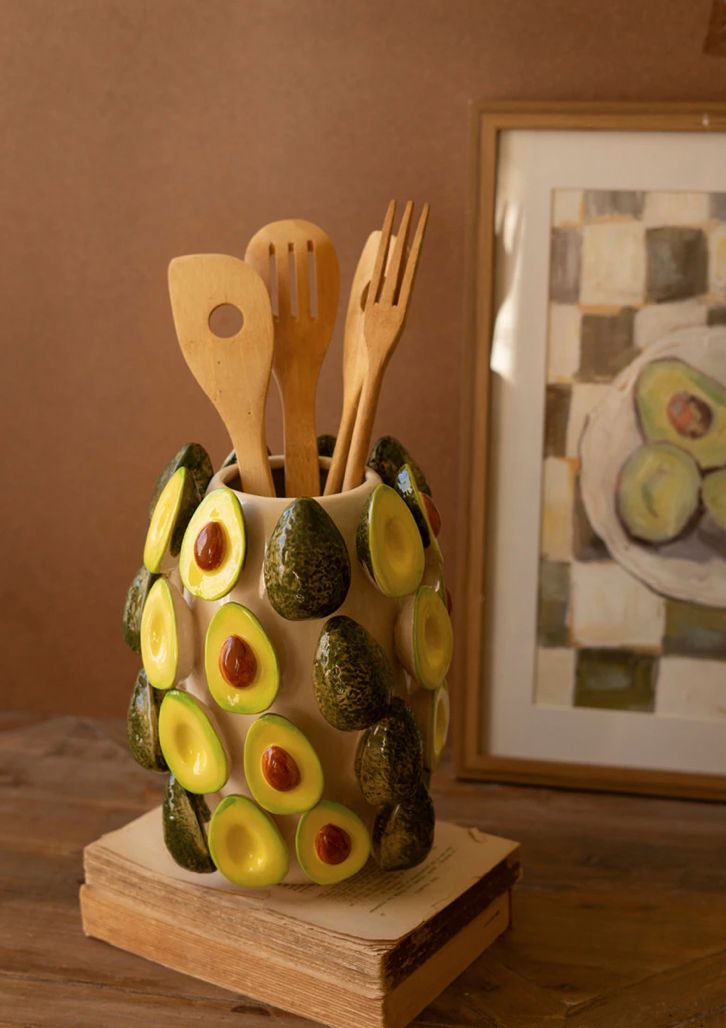 Avocados Ceramic Produce Vase