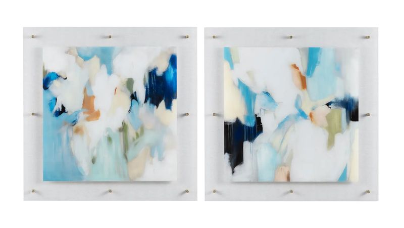 Acrylic Color Waves S/2 40 x 2.2 x 40