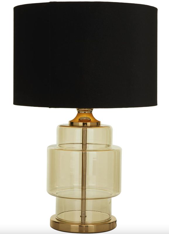 Gold Glass Transparent Base Table Lamp