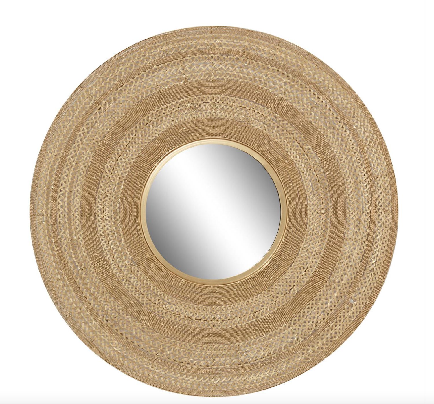 Brown Metal Starburst Room Wall Mirror,