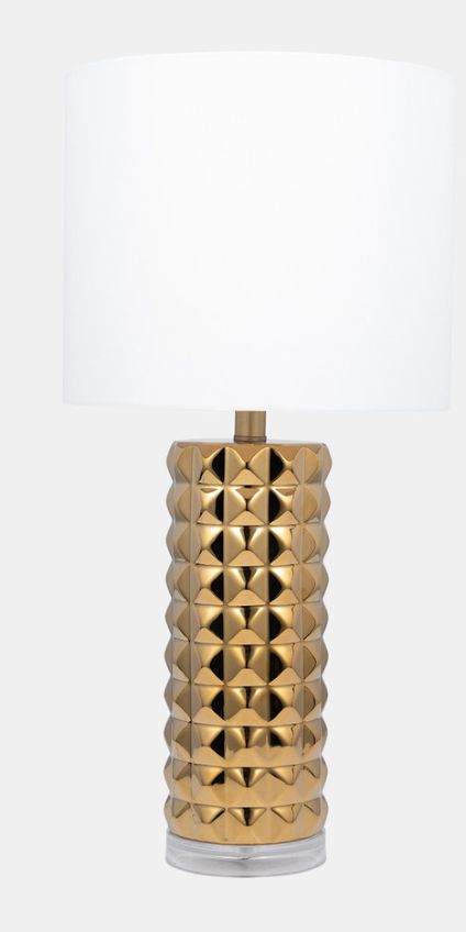 Gold Ceramic Table Lamp 25&quot;