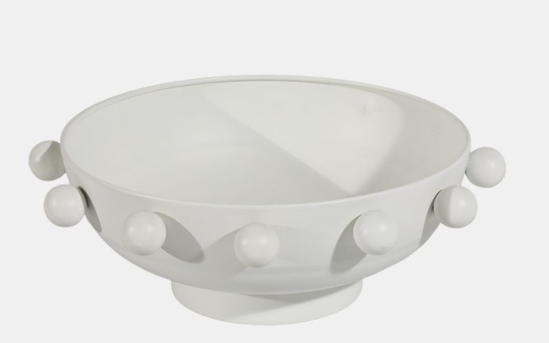 White Hobnail Bowl 11&quot;
