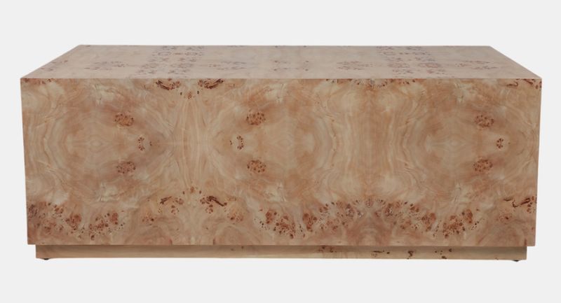 Burl Wood Coffee Table 47X24