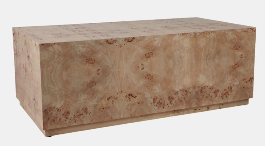Burl Wood Coffee Table 47X24