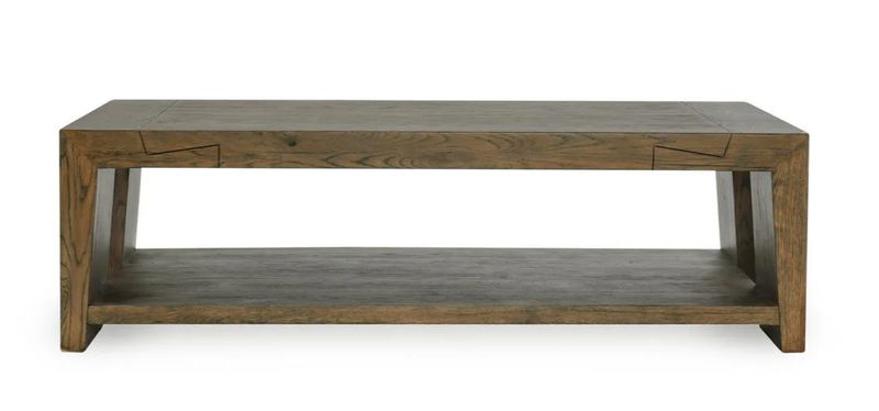 Troy Reclaimed Oak 60" Coffee Table Brown