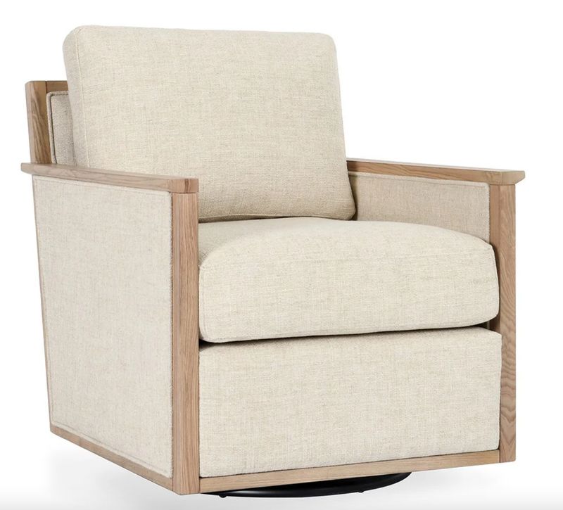 Norman Swivel Accent Chair Natural