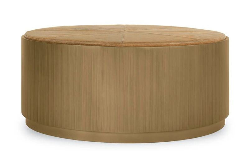 Evan 40&quot; Round Coffee Table w/ Casters Sedona Brown