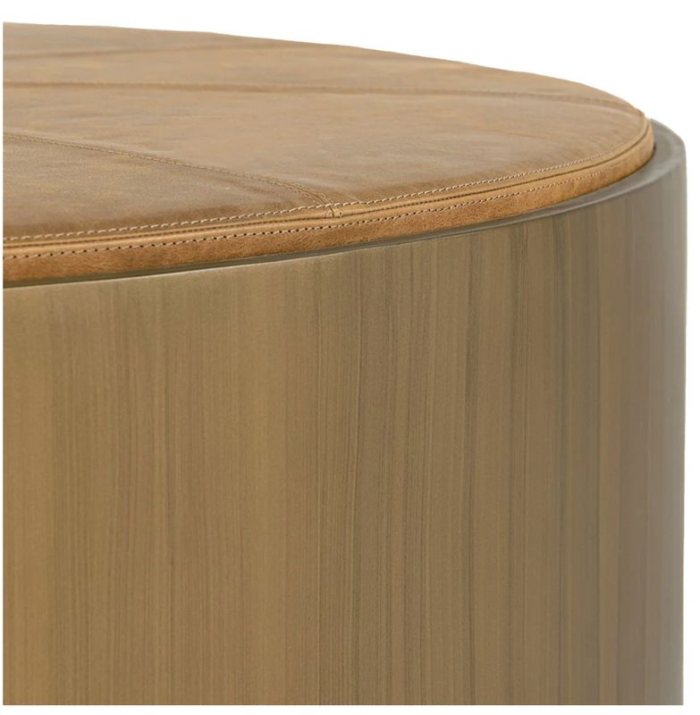Evan 40" Round Coffee Table w/ Casters Sedona Brown