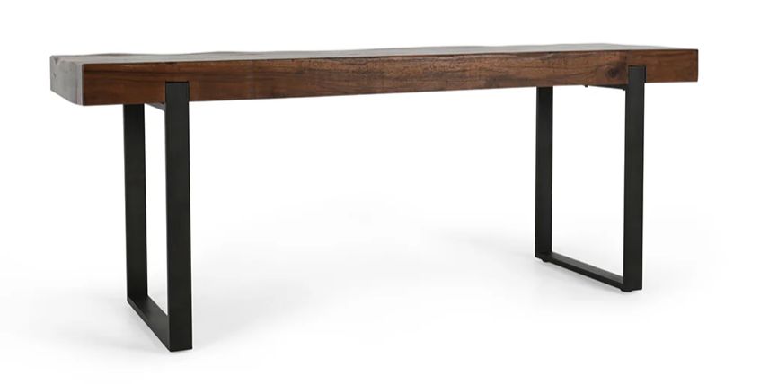 Duarte Counter Table 92&quot; Reclaimed Rustic Brown