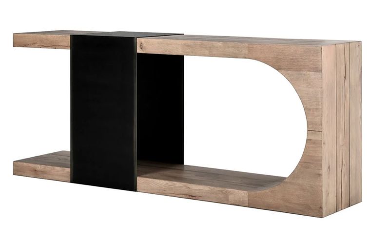 Danica Reclaimed Oak 72&quot; Console Table Cafe Brown