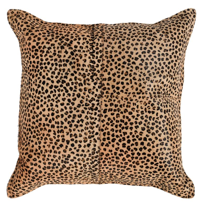 Leopard Hide Camel/Black 20x20