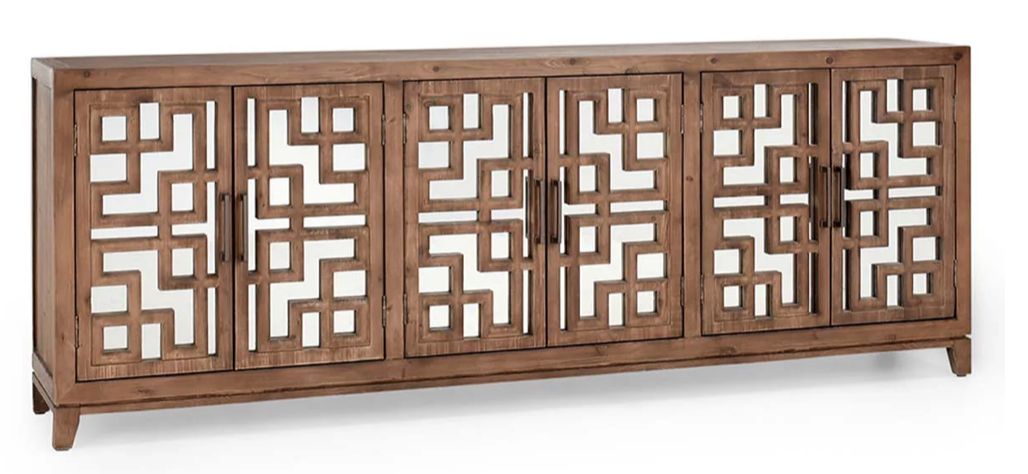 Eliza/Arley Reclaimed Pine Cabinet Brown 98x18x36