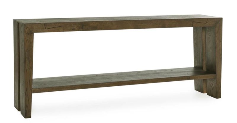 Troy Reclaimed Oak 72&quot; Console Table Suede Brown