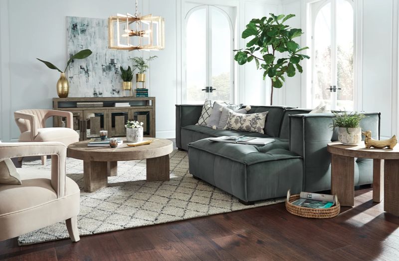 Element 2pc Sectional Chaise Smoke
