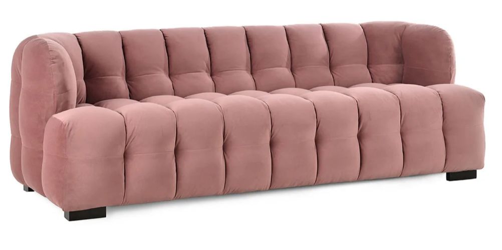 Petra Velvet 90&quot; Sofa Blush
