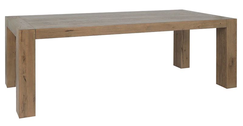 Kingston Reclaimed Oak 89&quot; Dining Table Cafe Brown