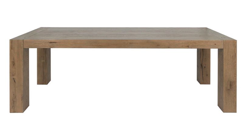 Kingston Reclaimed Oak 89" Dining Table Cafe Brown