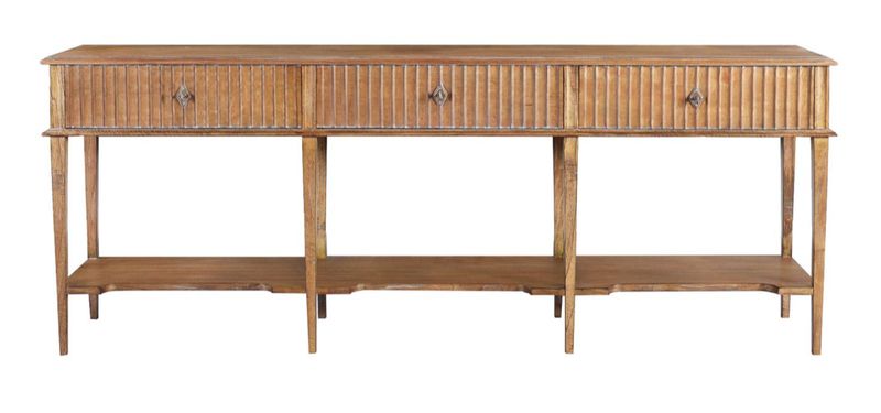 Taylor 3 Drawer Console Dark Pecan 90x35x18
