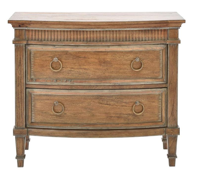 Camelot 2 Drawer Beachwood Nightstand 36x32x18